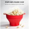 thumbnail image 4 of Oven-Safe Silicone Popcorn Maker - Heat-Resistant Silicone Popcorn Bowl, Ventilated Lid & Collapsible Design, Food-Grade & Microwave Safe, Suitable for Snacks, Popcorn & Portable Storage, 1pc, 4 of 5
