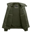 thumbnail image 7 of BVnarty Men's Cotton Bomber Jacket Lightweight Zipper Up Windbreaker Outdoor Baseball Flight Jacket with Pockets (Army Green,XXXXL), 7 of 7