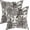 Black Grey, variant on Vintage Floral Pillow Covers 20x20 Set of 2, Rust Brown Flower Botanical Pattern Decorative Throw Pillow Covers Outdoor Linen Farmhouse Pillow Cases for Couch Sofa Decor