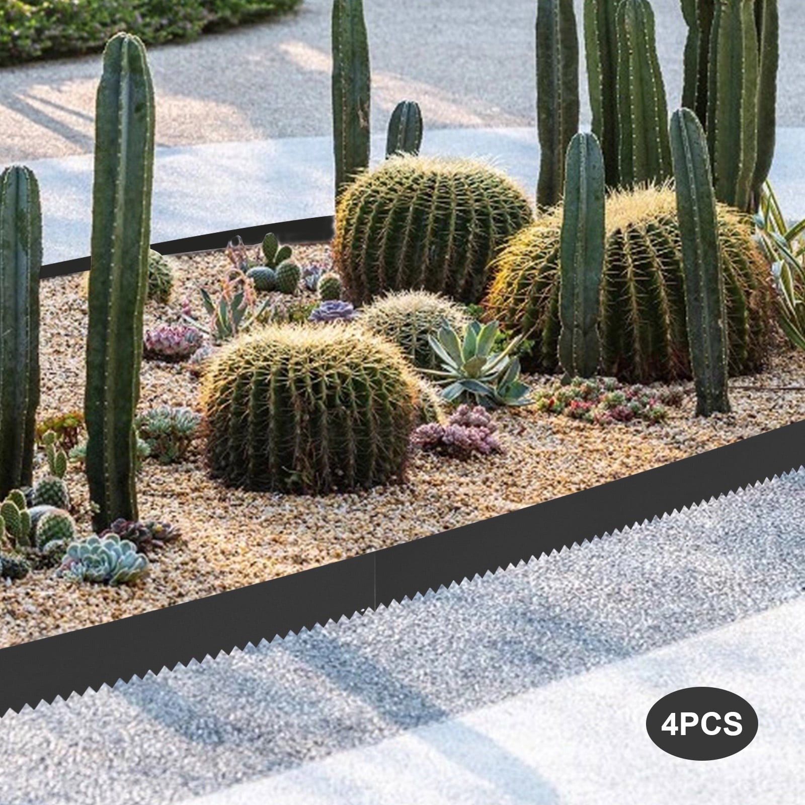 Outdoor Garden Border Edge Backyard Barrier Black Metal Landscape Edging Lawn for Gardens, Paths, Lawns, And Outdoor Patios