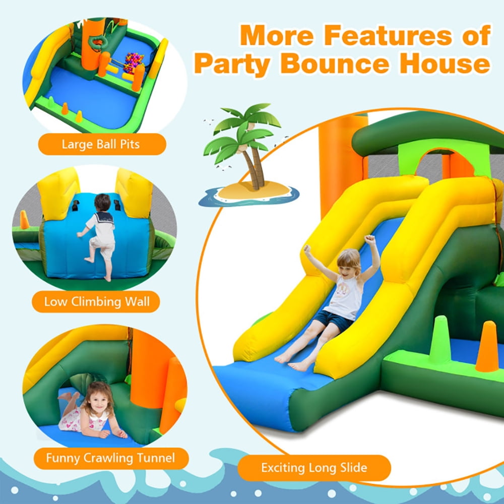 Aimee Lii Big Inflatable Bounce House with Slide and Ball Pits for Indoor and Outdoor with 735W Blower, Bounce House for Kids 3-6 Aimee Lii Big Inflatable Bounce House with Slide and Ball Pits for Indoor and Outdoor with 735W Blower, Bounce House for Kids 3-6