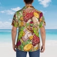 thumbnail image 6 of Bixox Men's Hawaiian Shirts Men's Colored Large Mushrooms and Leaves Print Short-Sleeve Shirt-3X-Large, 6 of 8