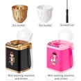 thumbnail image 4 of Makeup Washing Machine,2 Pieces Automatic Mini Washing Machine Toy Brushes Cleaner Device,Electronic Powder Puff Deep Clean Machine Washing Tools,Mini Toy(Black and Pink), 4 of 7