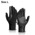 thumbnail image 2 of Guantes de invierno con pantalla táctil, resistentes al agua, resistentes al viento, antideslizantes, para senderismo y conducción, color negro y gris 1084, 2 of 6