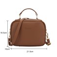 thumbnail image 3 of Bolsa bandolera de cuero PU Bolsos de mujer coreanos de moda para fiesta (marrón) Likrtyny Para Estrenar, 3 of 3