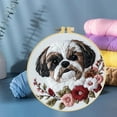 thumbnail image 6 of Punch Needle Kits Shih Tzu Dog and Flowers Embroidery Starter Set with Hoop Easy for Beginners DIY Stress Relief Handmade Craft Hobby and Home Decor 20x20cm-3, 6 of 8
