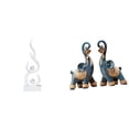 thumbnail image 1 of Escultura de resina moderna con forma de llama y , adorno abstracto de fuego, artesanía coleccionable para escritorio, estante, decoración del, 1 of 8