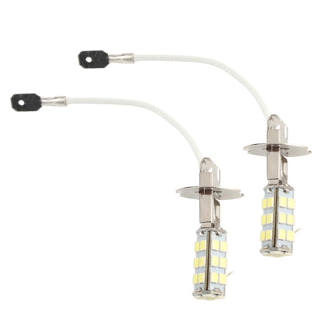 2PCS Xenon White H3 3528 28?SMD For Vehicle Car Fog Driving DRL LED Light Bulbs
