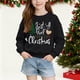 thumbnail image 1 of Cowsor Girls Sweatshirts Kids Cute Graphic Crewneck Pullover Tops Long Sleeve Holiday Shirts, 1 of 6