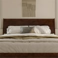 thumbnail image 3 of Maklaine King Sized Solid Hardwood Panel Headboard in Walnut Brown, 3 of 8