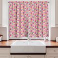 thumbnail image 2 of Ambesonne Butterfly Kitchen Curtains, Flying Animal Pattern, 55"x45", Hot Pink Yellow Green, 2 of 3