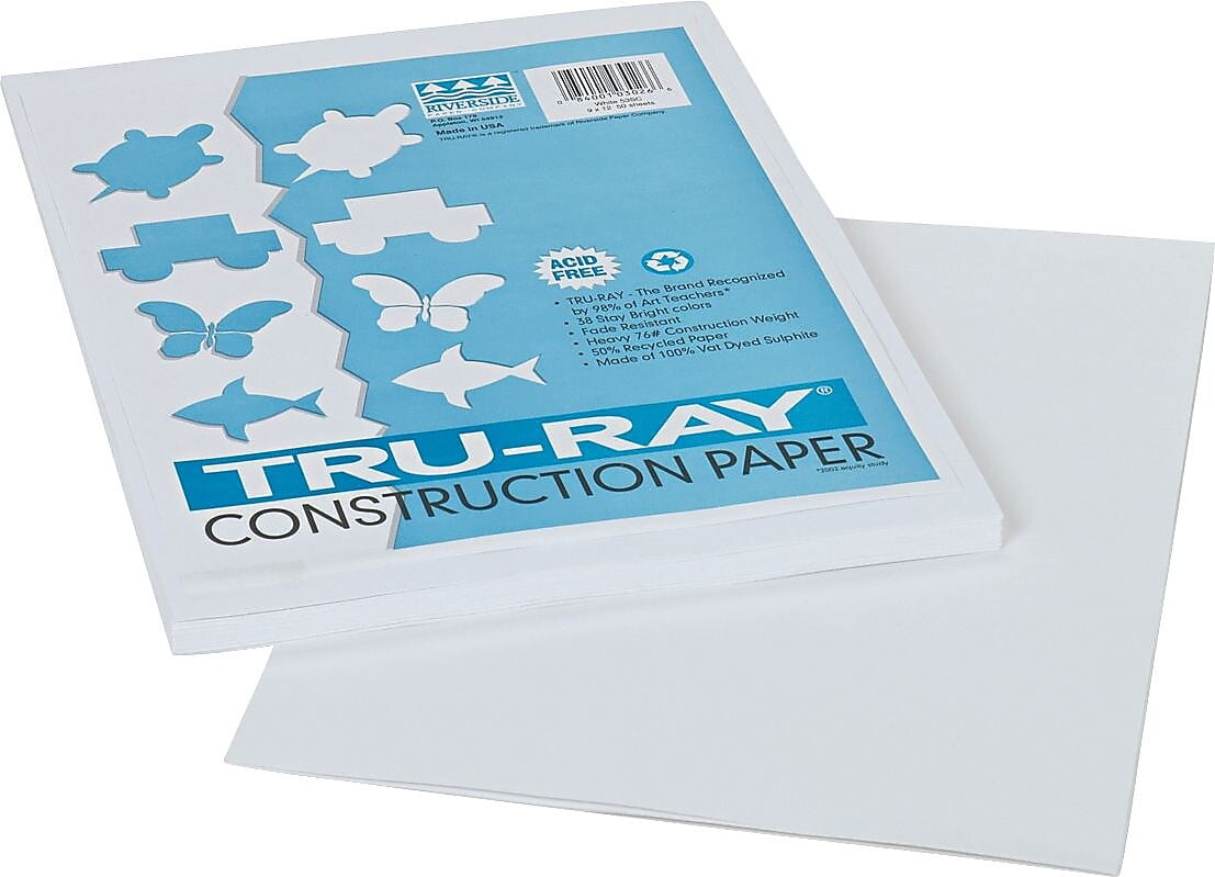 TRU-RAY® CONSTRUCTION PAPER 9 X 12 ATOMIC BLUE COLOR, 50 SHEETS - Multi  access office