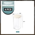 thumbnail image 4 of Sorbus 4-Pack Extra Tall Square Airtight Food Storage Containers – Clear Stackable Pantry, 4 of 8