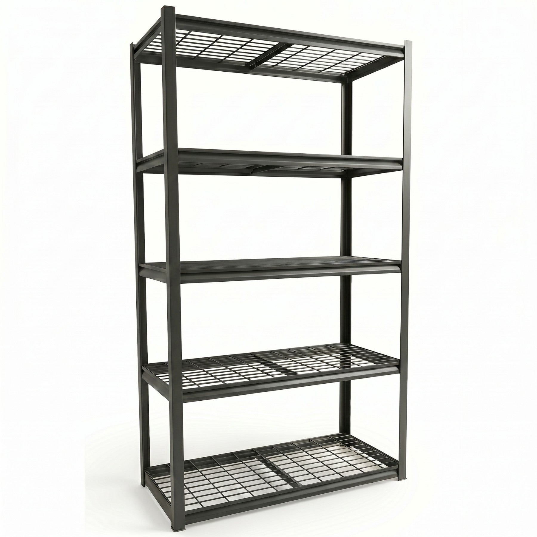Sailvan 1650LBS Heavy Duty Garage Shelving, 5-Tier Adjustable Metal Storage Shelves, Industrial Steel Utility Rack,36"W x 16"D x 72",Black