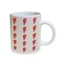 thumbnail image 1 of KuzmarK Coffee Cup Mug Pearl Iridescent White - Pink Birdie Painting, 1 of 2