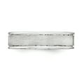 thumbnail image 3 of 925 Sterling Silver Rhodium-plated 6mm Brushed Fancy Band Ring Size 9.5, 3 of 7