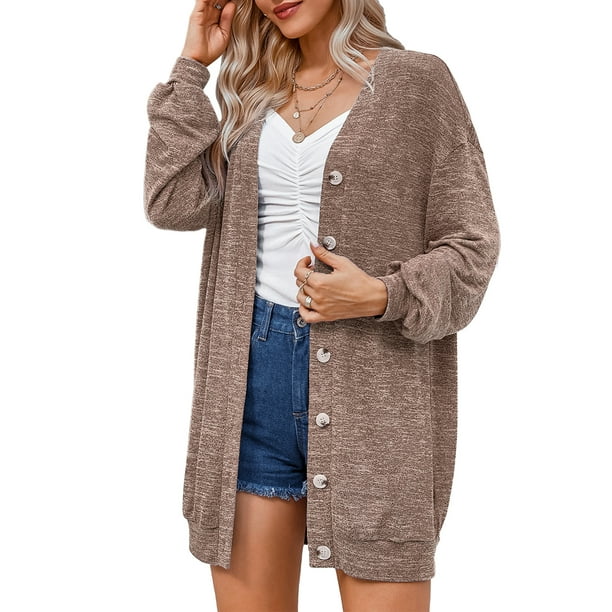 Sueter con frente abierto para mujer sueter tipo cardigan para mujer abrigo tipo sueter para mujer abrigo de punto para mujer diseno meticuloso Bodega Aurrera en linea