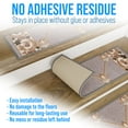 thumbnail image 3 of Slip-Resistant, Non-Adhesive, Durable, Stain-Resistant, Washable 8.5x26 in. Stair Treads to Enhance Safety, Protect Stairs, and Reduce Noise. Gray French Fleur De Lis Design, Set of 13, 3 of 7