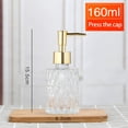 thumbnail image 4 of 3X Multipurpose Mesa Soap Dispenser Easy to Clean Glass Soap Pump Dispenser Perfect for Kitchen and Bathroom (Gold), 4 of 5