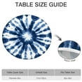 thumbnail image 6 of Blue White Tie Dye Mandala Pattern Round Fitted Tablecloth with Elastic Edge,Dining Table Cover Waterproof,Outdoor Round Tablecloth for Camping,Dining,Indoor and Outdoor, 6 of 7