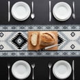 thumbnail image 3 of Vintage Aztec Table Runner 13x48 Inch Ethnic Tribal Style Blue Grey Mottled Geometric Table Runner Non-Slip Dresser Scarves for Holiday Decorations, Party, Dinner and Gatherings, 1 Pack, 3 of 8