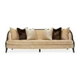 thumbnail image 4 of Michael Amini Malibu Crest Chenille Sofa - Honey/Dark Espresso, 4 of 16