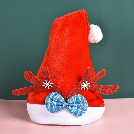 

Thickened Christmas Cap Dress Up Holiday New Year Festive Party Decor Christmas Santa Gift Velvet Non Woven For Kids Adults