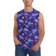 thumbnail image 1 of Fotbe Skull daisy purple Men's Camiseta sin Mangas Estampada para Hombres, Playera Casual para Gimnasio, Entrenamiento, Playa-Small, 1 of 7