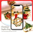 thumbnail image 4 of Inteprter Anillo de servilleta de acero inoxidable de Navidad, soportes de pañuelos de papel portátiles de Navidad, decoración de de comedor para Type7 NO7 Inteprter HA009763-04, 4 of 6