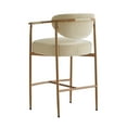 thumbnail image 5 of Spruce & Spring Modern Counter Bar Stool with Woven Strap Arms & Gold Metal Frame Set of 2, Oatmeal with Gold Frame, 5 of 14