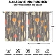 thumbnail image 2 of Mushroom Curtains-Blackout Curtains Bedroom Decor Living Room Darkening Grommet Window Drapes 2 Panels Set 42x54 inch, 2 of 2
