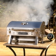 Stainless Steel 1-Burner Propane Gas Tabletop Grill
