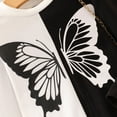 thumbnail image 6 of Toddler Girls T-Shirts & Tank Tops Butterfly Print Long Sleeve Round Neck Fall Winter Kids Clothing Streetwear, 6 of 7
