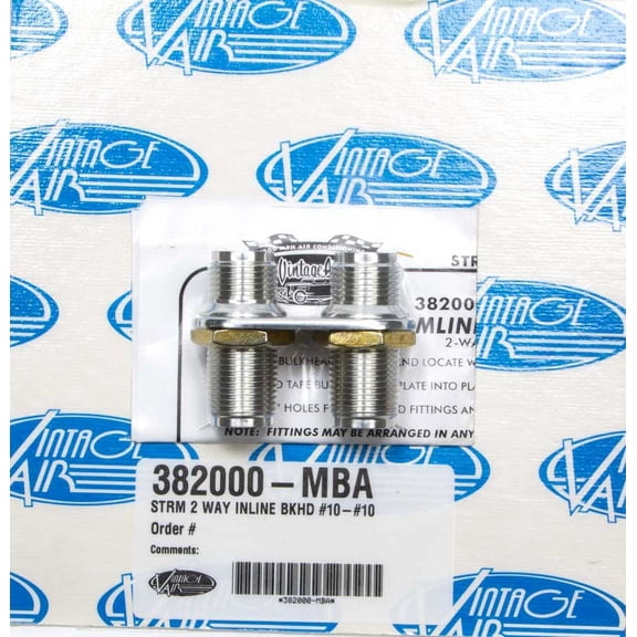 Vintage Air 382000 Mba Aluminum 2 Way Bulkhead Plate