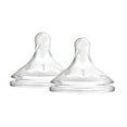 thumbnail image 1 of Dr. Brown's Natural Flow Level 1 Wide-Neck Baby Bottle Silicone Nipple, Slow Flow, 0m+, 100% Silicone Bottle Nipple , 2-Pack, 1 of 6