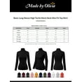 thumbnail image 2 of Made by Olivia Women's Basic Long Sleeve High Turtle Neck Slim Fit Top Shirt, 2 of 3