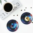 thumbnail image 3 of Bingfone Vintage Modern Colorful Eyes Leather Drinks Coasters with Set of 6,Suitable for Home Kitchen,Coffee Cup Coasters Home Gift, 3 of 7