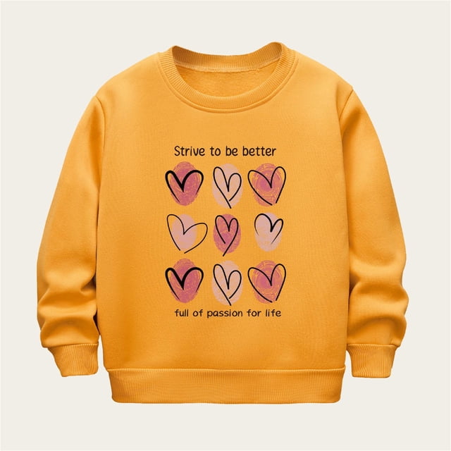 Cowsor Chandail de la Saint-Valentin pour Femmes Mignon avec Cœur Graphique Manches Longues Décontracté Col Rond chandail