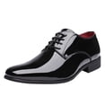 thumbnail image 1 of Zapatos de Vestir para Hombre Bruno Marc de Cuero Sintético Charol Talla 8 Negro, 1 of 7