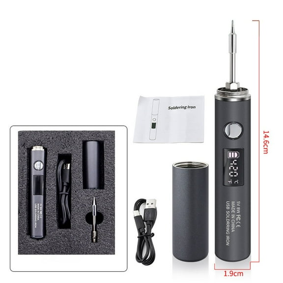 Digital Soldering Iron with Quick Heat Up and USB Charging for Repairs