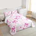 thumbnail image 3 of Homewish Cute Bow Knot Bedding Comforter Set for Girls, Glitter Stars Twin Comforter Sets, Colorful Bowtie Bedding Set, Luxury Bedroom Decor, 3 of 8