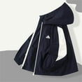 thumbnail image 4 of Viluyesy Boys Girls Jackets, Hooded Lightweight Zip-Up Long Sleeve Casual Windbreaker Outwear Navy 7T, 4 of 5