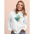 thumbnail image 2 of Toucan And Leaves Hoodie Women -Image by Shutterstock, Female Medium, 2 of 4