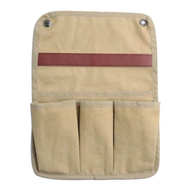 Bolsa de almacenamiento para reposabrazos de silla de camping, soporte para botella de agua, organizador de bolsillo lateral para Caqui