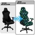 thumbnail image 5 of Jiueut Green Shamrock Heart Print Gaming Chair Cover Pack of 4, Washable Computer Chair Slipcovers with 2 PCS Armrest Cover Universal Desk Chair Seat Protector Saint Patrick's Day Decor, 5 of 7