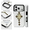 thumbnail image 3 of Ethiopian Cross Framed Leather Wallet Case for iPhone 14 Plus Wallet Case Card Holder Flip, 3 of 8