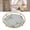 White, variant on M Buder Bathroom Vanity Tray, White Round Decorative Countertop Organizer for Cosmetics and Jewelry, Skid Resistant Metal and Glass Storage Makeup Organizers for Home, 8.3 inches / 21 cm