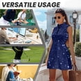 thumbnail image 6 of Uorisanigo Starry Sky Couples' Golf Outfits Men Zipper Shirt Breathable Dry Fit Golf Athletic Shirt and Womens Golf Dress with Shorts and Pockets Sleeveless Athletic Dresses, 6 of 8