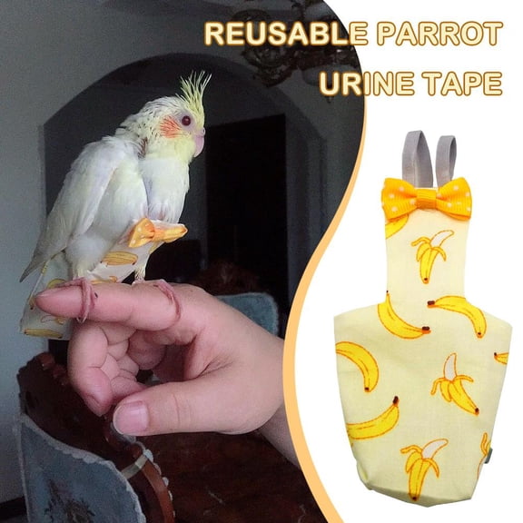 Clerance! PawCasa Bird Parrot Diaper Cockatiel Pigeon Nappy Flight Suit Reusable Clothes