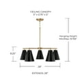 thumbnail image 5 of AA1040RK Austin Allen Charlie - 5 Light Chandelier In Modern Style-8.25 Inches Tall and 28 Inches Wide-Matte Brass/Black Finish, 5 of 6
